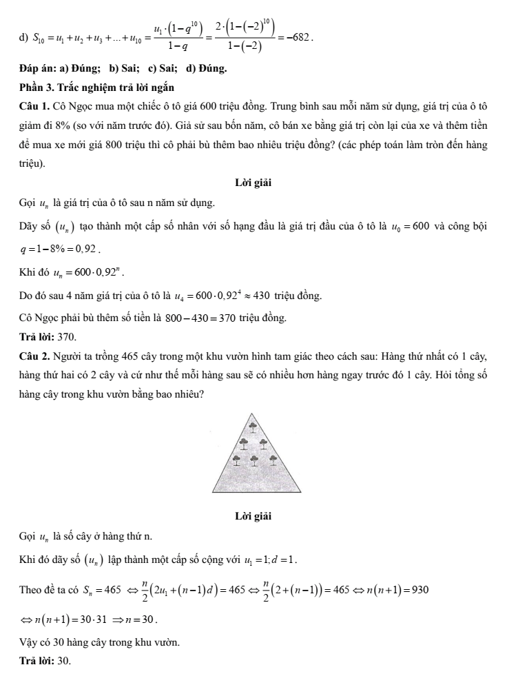 Đề kiểm tra Toán 11 Kết nối tri thức Chương 2 (có lời giải)