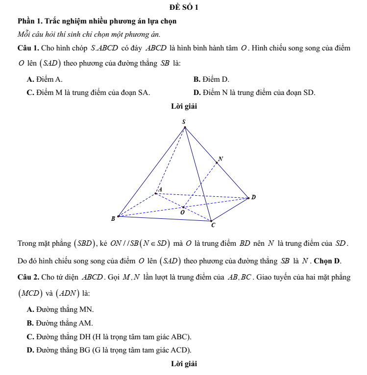 Đề kiểm tra Toán 11 Kết nối tri thức Chương 4 (có lời giải)