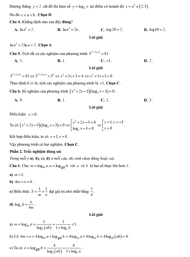Đề kiểm tra Toán 11 Kết nối tri thức Chương 6 (có lời giải)