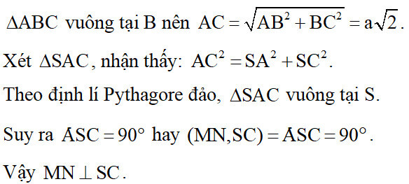 Hai đường thẳng vuông góc lớp 11 (Lý thuyết Toán 11 Kết nối tri thức)