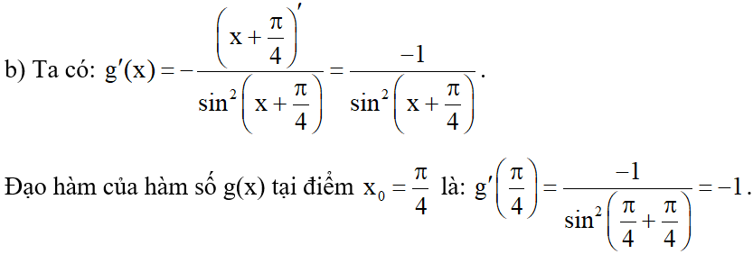 Các quy tắc tính đạo hàm lớp 11 (Lý thuyết Toán 11 Kết nối tri thức)