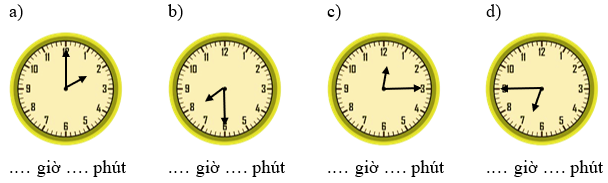 Giờ, phút, xem đồng hồ lớp 2 (Lý thuyết + 10 Bài tập)