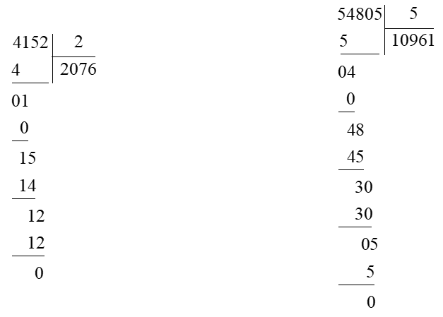 Toán lớp 3 trang 71, 72 Chia cho số có một chữ số trong phạm vi 100 000 (Tiếp theo) | Cánh diều