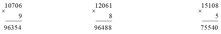 Toán lớp 3 Bài 70: Nhân số có năm chữ số với số có một chữ số (trang 94, 95, 96 Tập 2) | Kết nối tri thức