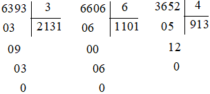 Toán lớp 3 Bài 57: Chia số có bốn chữ số cho số có một chữ số (trang 47, 48, 49, 50, 51 Tập 2) | Kết nối tri thức