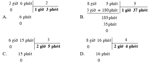 15 Bài tập trắc nghiệm Chia số đo thời gian với một số lớp 5 (có lời giải) | Toán lớp 5 Kết nối tri thức