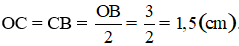 Trên đường thẳng xy lấy một điểm O. Trên tia Ox lấy điểm A sao cho OA = 3 cm