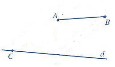 Thực hiện theo các bước sau ( Hình 42): Bước 1. Vẽ đoạn thẳng AB, đường thẳng d