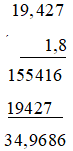 Tính tích: a) 8,15.(- 4,26); b) 19,427.1,8