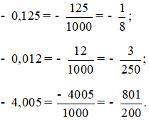 Viết các số thập phân sau dưới dạng phân số tối giản