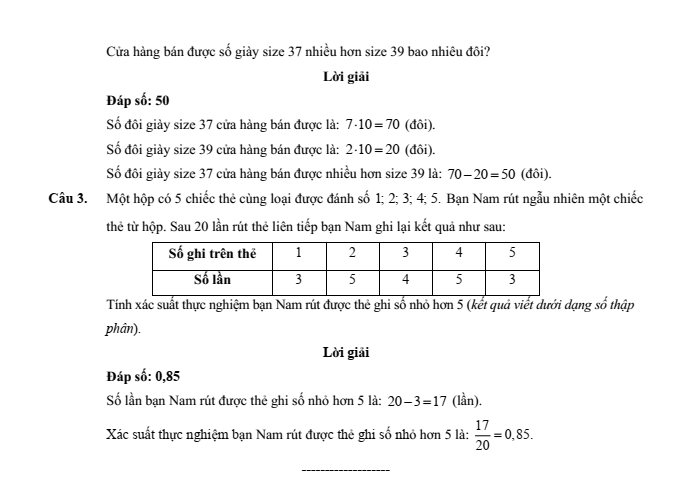 Đề kiểm tra Toán 6 Kết nối tri thức Chương 9 (có lời giải)