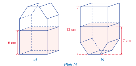 Hình 14a mô tả hình dạng của một hộp sữa và lượng sữa chứa trong hộp đó