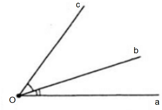 Cho một ví dụ về hai góc kề nhau, hai góc kề bù, hai góc đối đỉnh