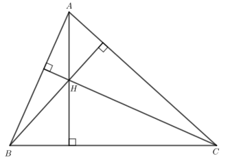 Cho tam giác ABC có H là trực tâm, H không trùng với đỉnh nào của tam giác