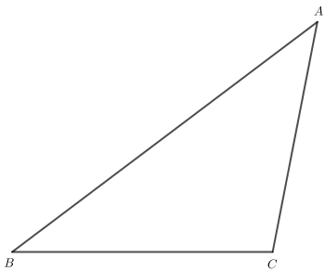 Cho tam giác ABC có: góc A = 42 độ, góc B = 37 độ