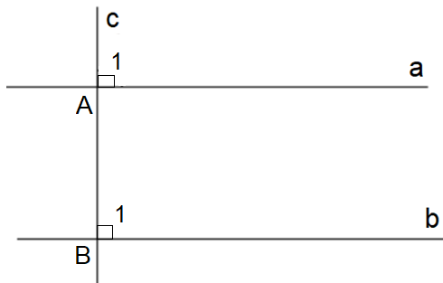 Cho định lí: Nếu hai đường thẳng phân biệt cùng vuông góc với một đường thẳng khác thì hai đường thẳng đó song song với nhau