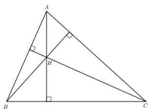 Cho tam giác ABC Vẽ trực tâm H của tam giác ABC