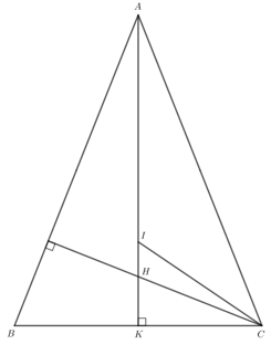 Cho tam giác ABC có G là trọng tâm, H là trực tâm, I là giao điểm của ba đường phân giác