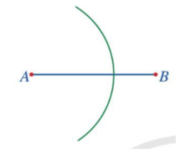 Dùng thước thẳng (có chia đơn vị) và compa vẽ đường trung trực của đoạn thẳng AB