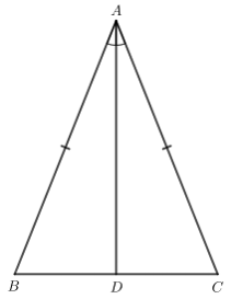 Cho tam giác ABC cân tại A Vẽ đường phân giác AD