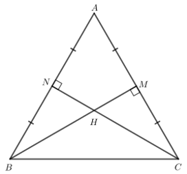Cho tam giác ABC có trực tâm H cũng là trọng tâm của tam giác