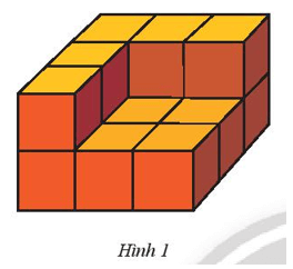 Một hình khối gồm 14 hình lập phương gắn kết với nhau như Hình 1