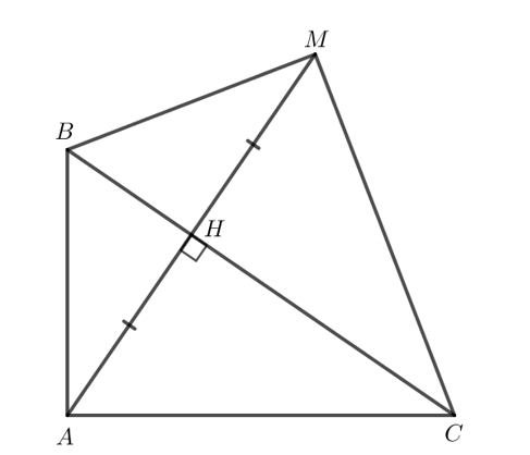 Cho tam giác ABC vuông tại A, vẽ đường cao AH