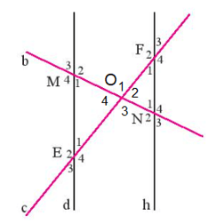 Quan sát Hình 1, biết d // h Hãy kể tên một số cặp góc bằng nhau