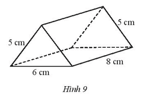 Tạo lập hình lăng trụ đứng tam giác với kích thước như Hình 9