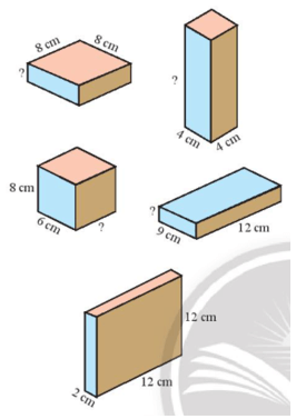Các hình hộp chữ nhật trong Hình 5 có cùng số đo thể tích