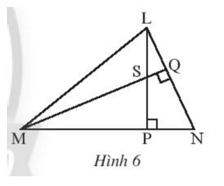 Cho tam giác LMN có hai đường cao LP và MQ cắt nhau tại S