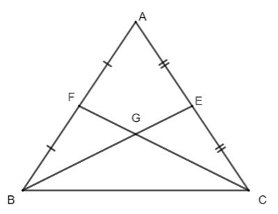 15 Bài tập Tính chất ba đường trung tuyến của tam giác (có đáp án) | Chân trời sáng tạo Trắc nghiệm Toán 7 (ảnh 11)