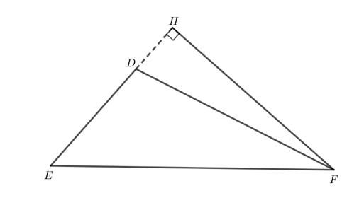 Vẽ đường cao xuất phát từ đỉnh B của tam giác vuông ABC 