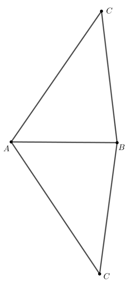 Nếu cho trước đoạn thẳng AB = 4 cm cố định. Em vẽ được mấy tam giác ABC