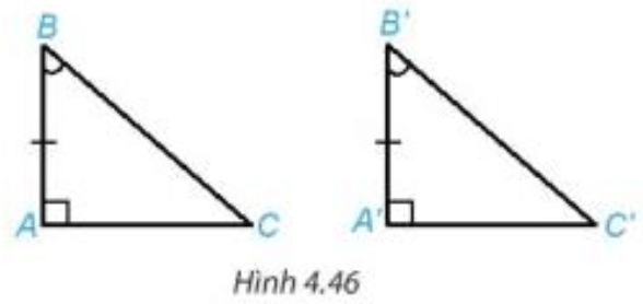 Hai tam giác vuông ABC (vuông tại đỉnh A) và A'B'C' vuông tại đỉnh A')