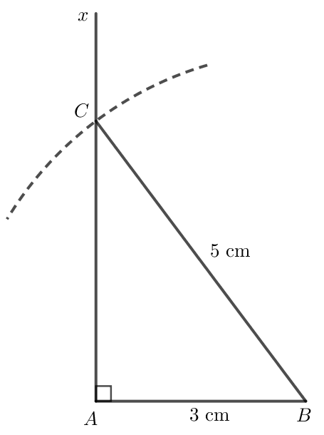 Vẽ tam giác vuông ABC có góc A=90 độ, AB = 3 cm, BC = 5 cm