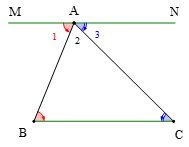 Lý thuyết Toán 7 Kết nối tri thức Bài 12: Tổng các góc trong một tam giác (ảnh 1)