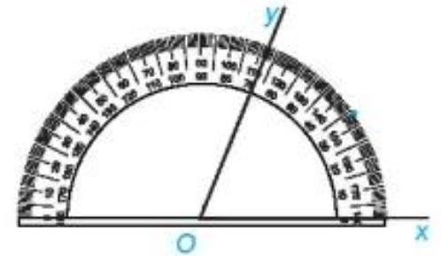 Vẽ tia phân giác Oz của góc xOy có số đo bằng 68 độ, sử dụng thước đo góc 