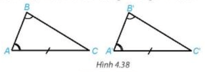 Bạn Lan nói rằng: Nếu tam giác này có một cạnh cùng một góc kề