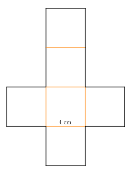 Hãy cắt và gấp hình lập phương có cạnh 4 cm
