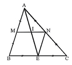 13 Bài tập Đường trung bình của tam giác (có đáp án) | Chân trời sáng tạo Trắc nghiệm Toán 8 (ảnh 3)
