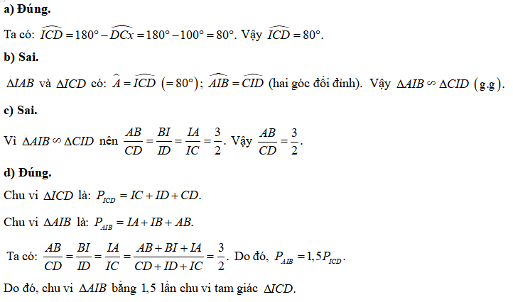 13 Bài tập Ba trường hợp đồng dạng của hai tam giác (có đáp án) | Kết nối tri thức Trắc nghiệm Toán 8