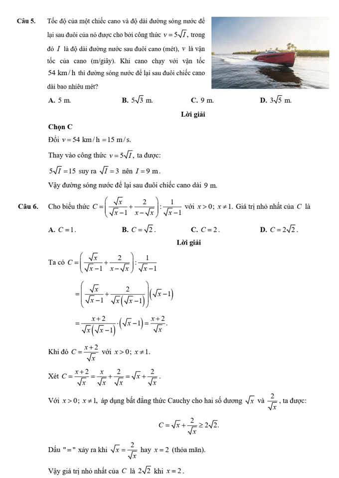 Đề kiểm tra Toán 9 Cánh diều Chương 3 (có lời giải)