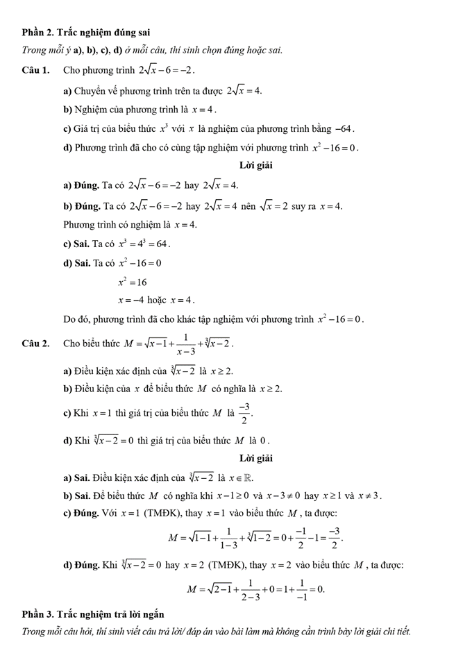 Đề kiểm tra Toán 9 Cánh diều Chương 3 (có lời giải)