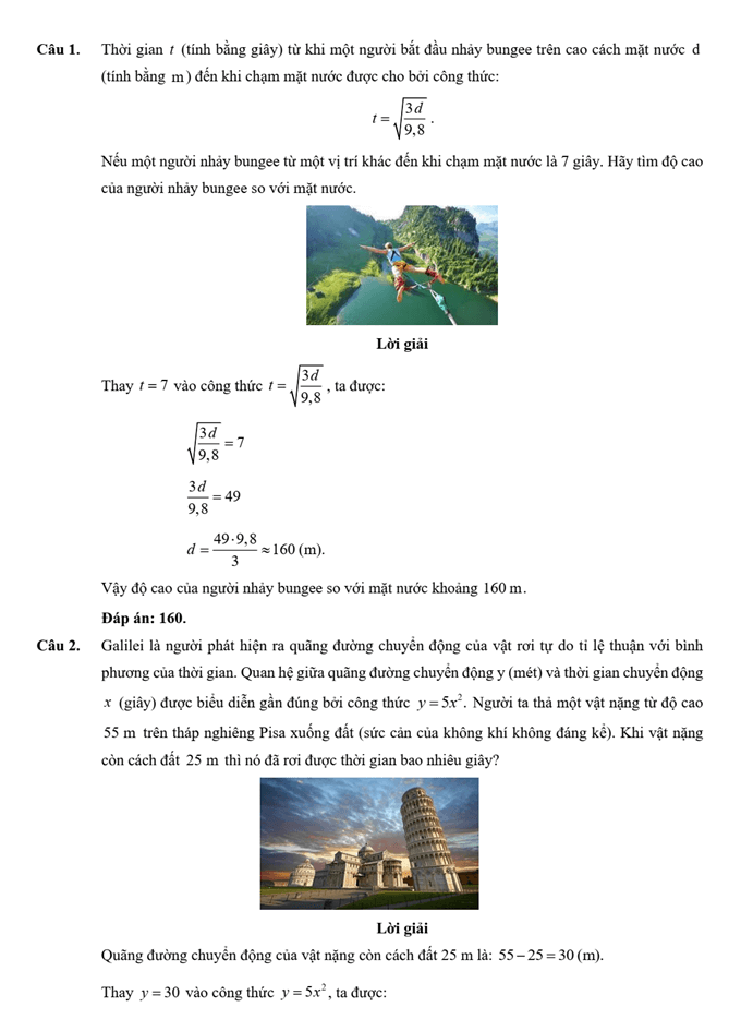 Đề kiểm tra Toán 9 Cánh diều Chương 3 (có lời giải)