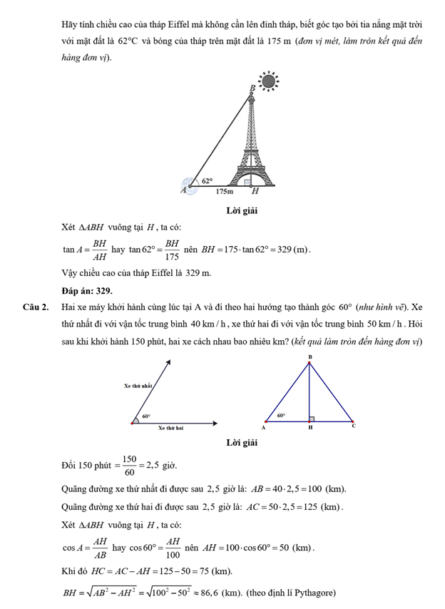 Đề kiểm tra Toán 9 Cánh diều Chương 4 (có lời giải)