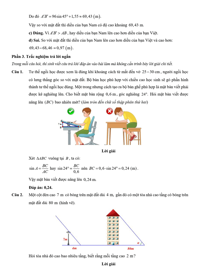 Đề kiểm tra Toán 9 Chân trời sáng tạo Chương 4 (có lời giải)
