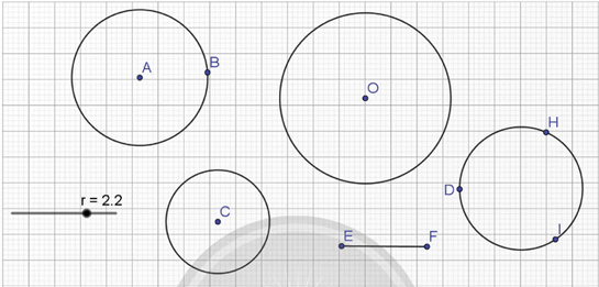 Toán 9 Chân trời sáng tạo Hoạt động 2: Vẽ đường tròn bằng phần mềm GeoGebra | Giải Toán 9