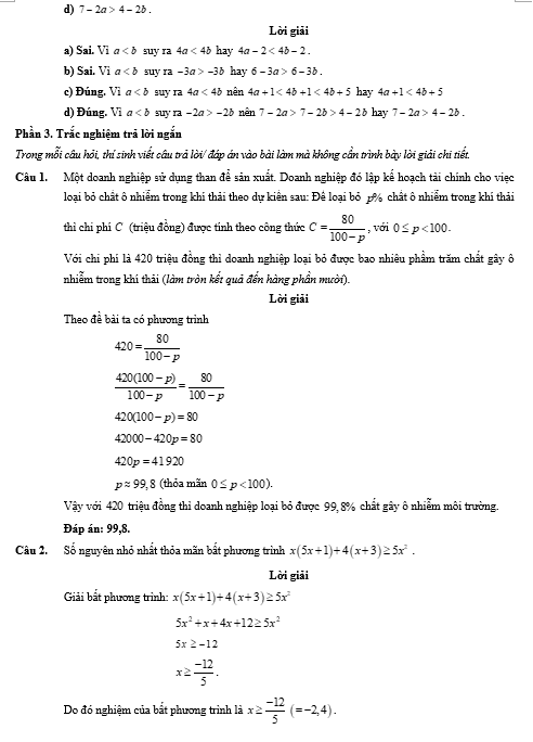 Đề kiểm tra Toán 9 Kết nối tri thức Chương 2  (có lời giải)