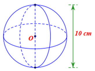 10 Bài tập Hình cầu (có đáp án) | Kết nối tri thức Trắc nghiệm Toán 9